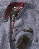 Tweed-Gehrock mit Samtdetails, REITMAYER