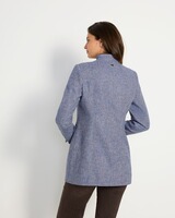 Tweed-Gehrock mit Samtdetails, REITMAYER