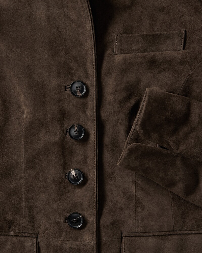Lederjacke mit Stehkragen, Reitmayer
