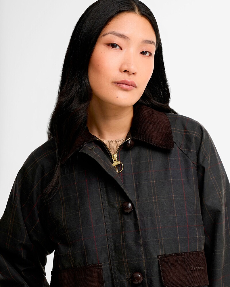 Wachsjacke Adina Checked, Barbour
