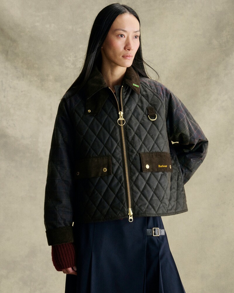 Gesteppte Wachsjacke Spey Tartan Reimagined, Barbour