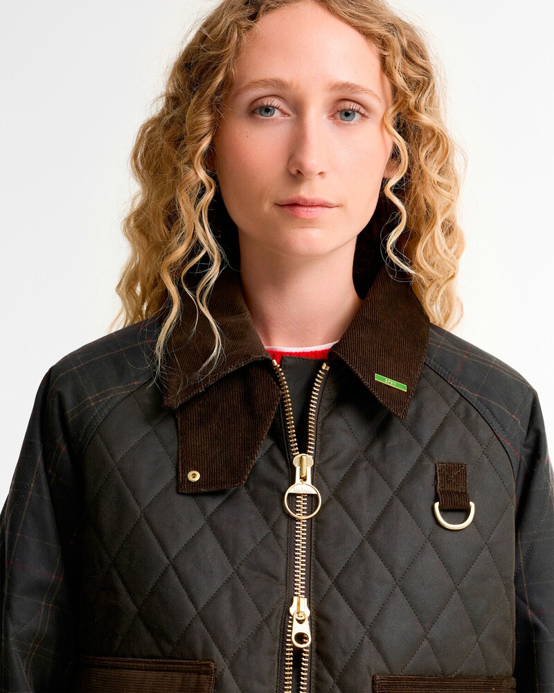 Gesteppte Wachsjacke Spey Tartan Reimagined, Barbour