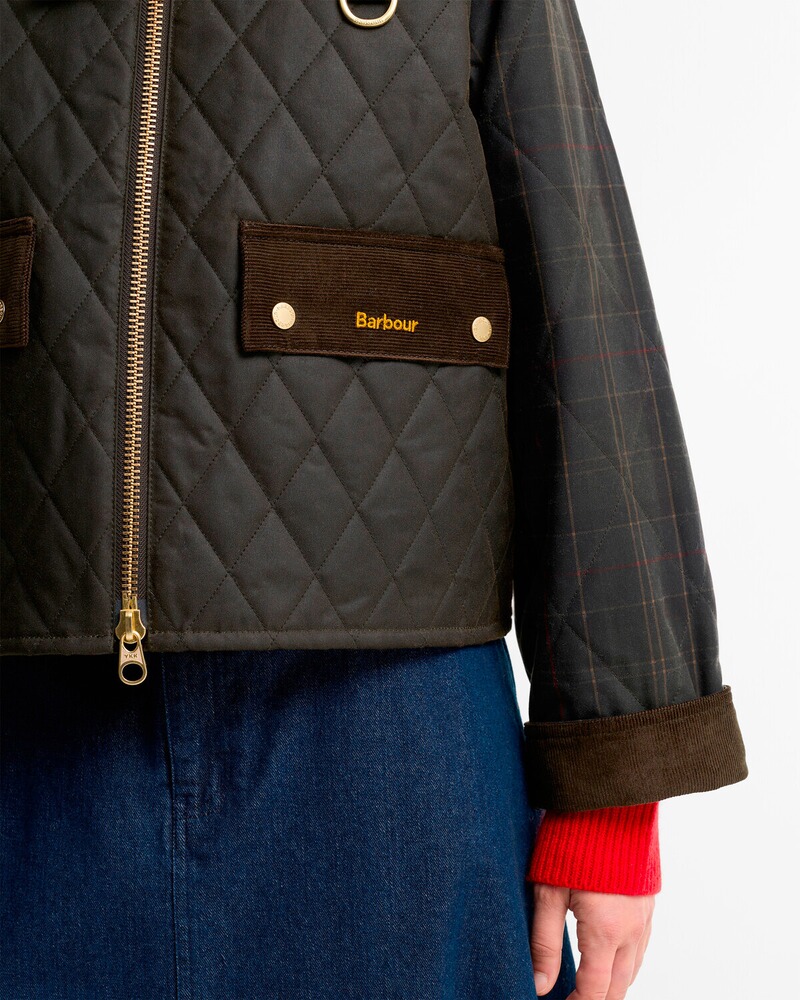 Gesteppte Wachsjacke Spey Tartan Reimagined, Barbour