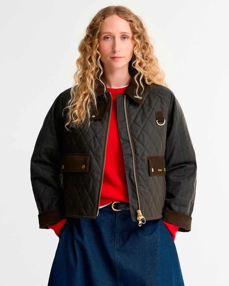Gesteppte Wachsjacke Spey Tartan Reimagined, Barbour