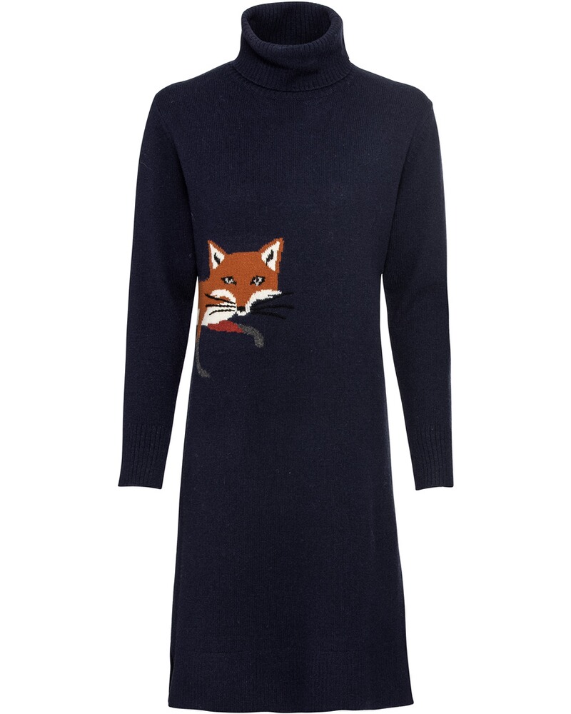 Strickkleid mit Fuchs