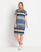 Streifen-Kleid Aquarell, HIGHMOOR