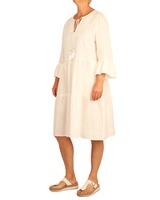 Leinen-Stufenkleid, White Label
