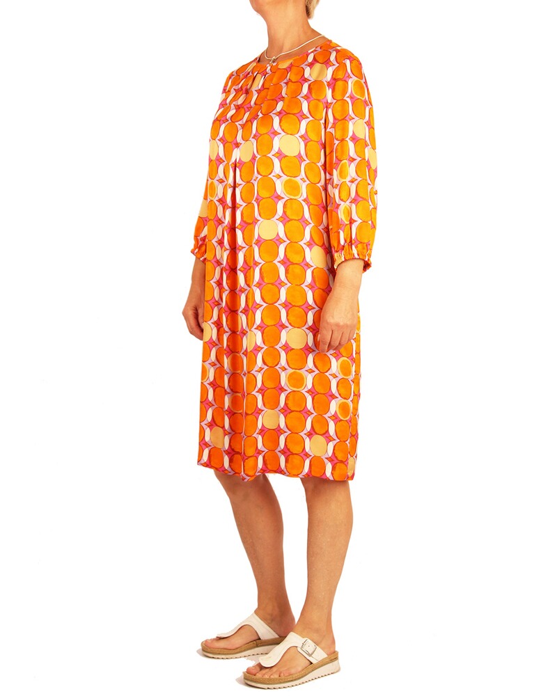Midi-Kleid mit Retro-Muster, White Label