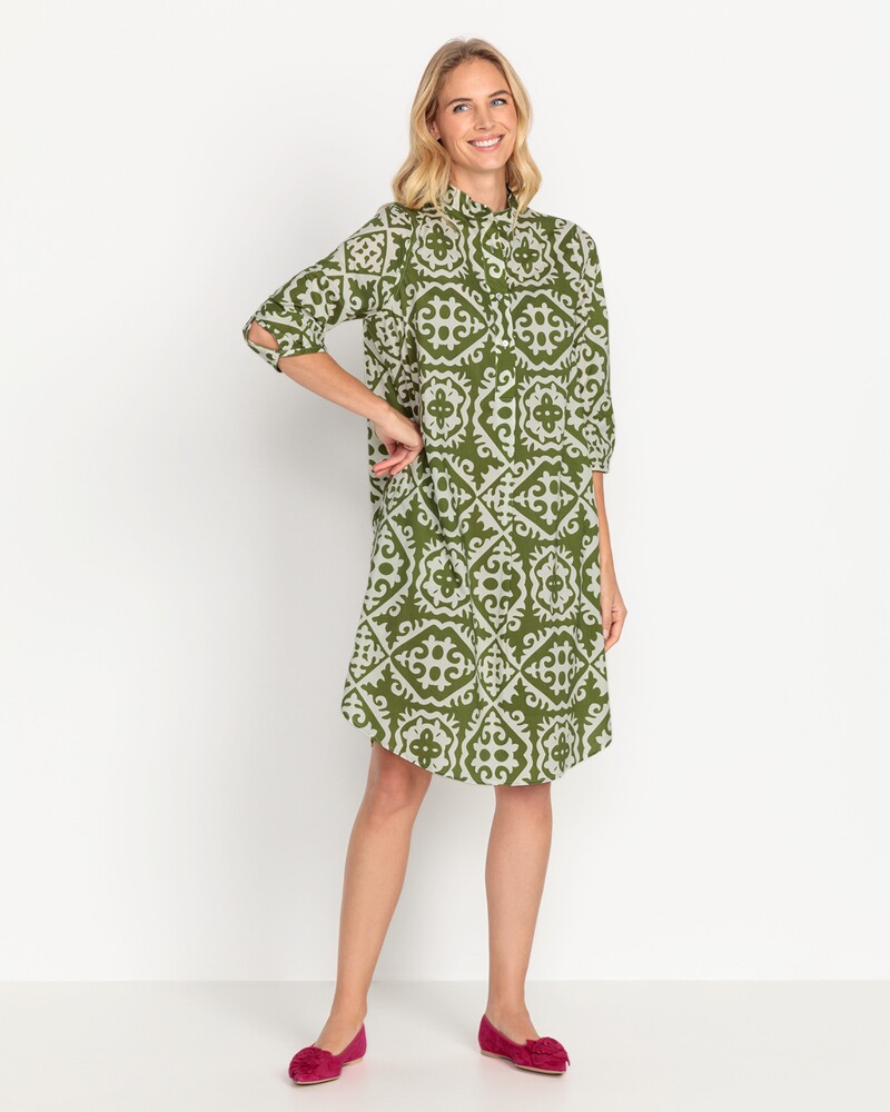 Midi-Kleid mit Allover-Print, Brigitte von Schönfels