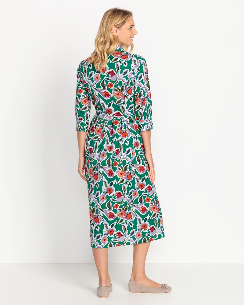 Hemdblusenkleid mit Blumenmuster, Brigitte von Schönfels