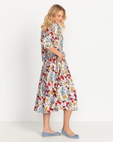 Midi-Kleid mit floralem Allover, HIGHMOOR