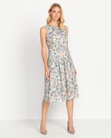 Ärmelloses Kleid mit floralem Allover, Luis Steindl
