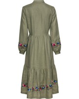 Leinenkleid mit Blumenstickerei, REITMAYER