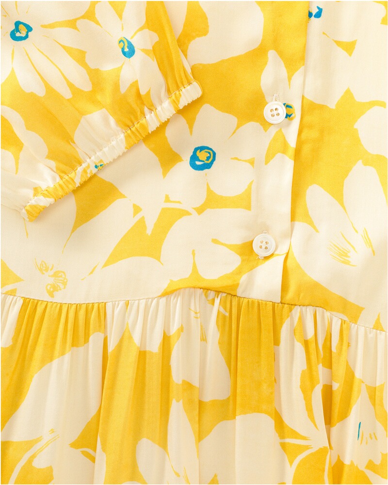 Floral dress with stand-up collar, Reitmayer
