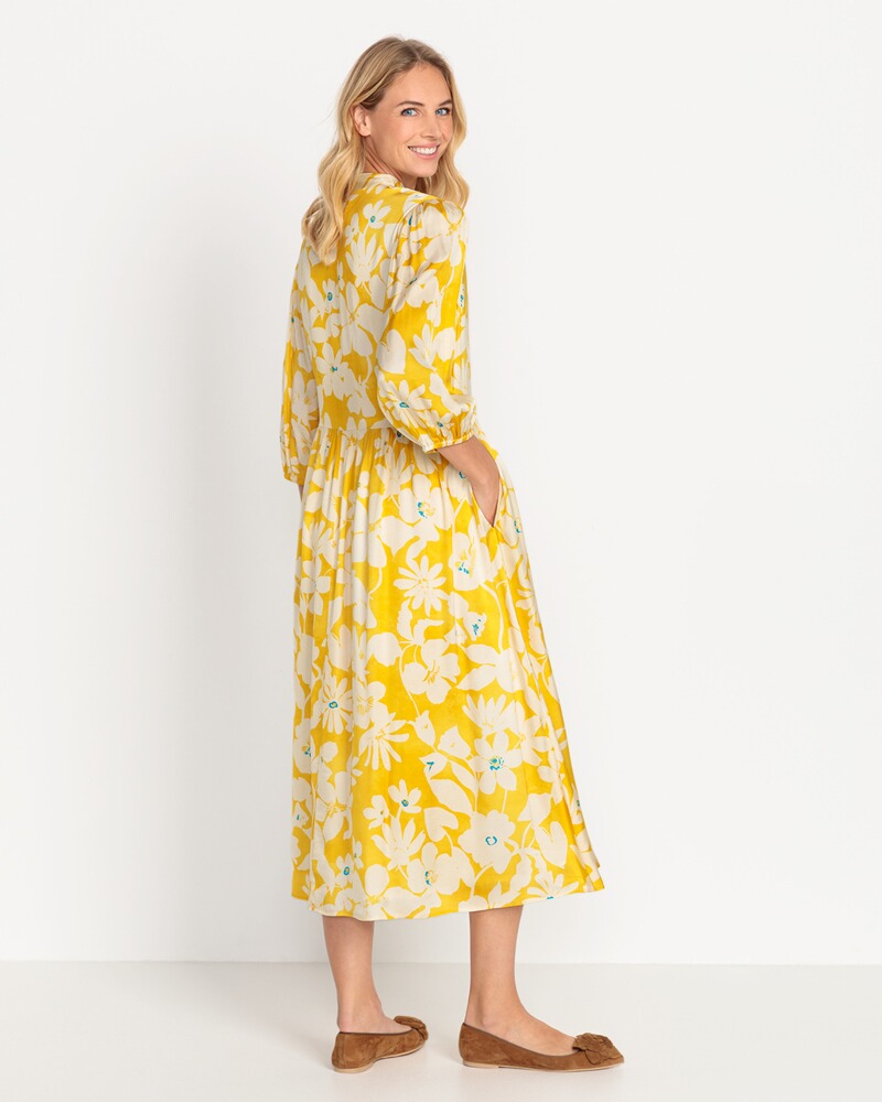 Floral dress with stand-up collar, Reitmayer