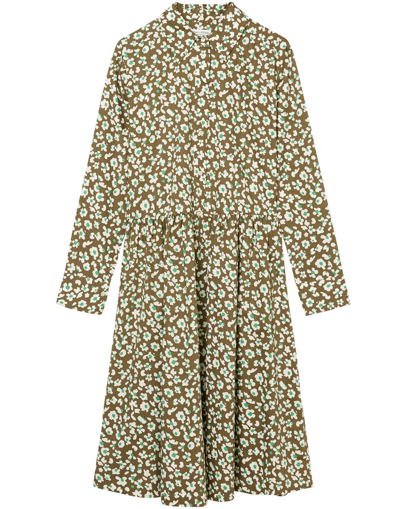 Popeline-Kleid mit Allover-Muster