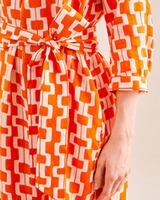 Seid. Tunikakleid orange-gem., Seidensticker