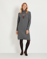 Strickkleid mit Hirschmotiv, REITMAYER