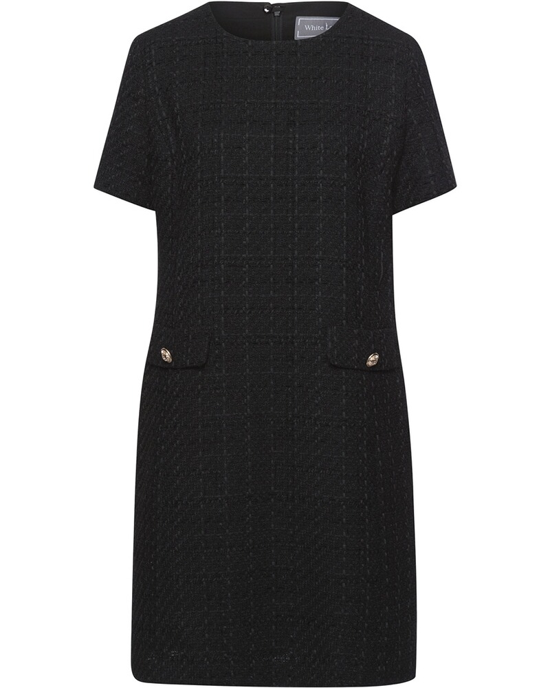 Halbarm-Bouclékleid