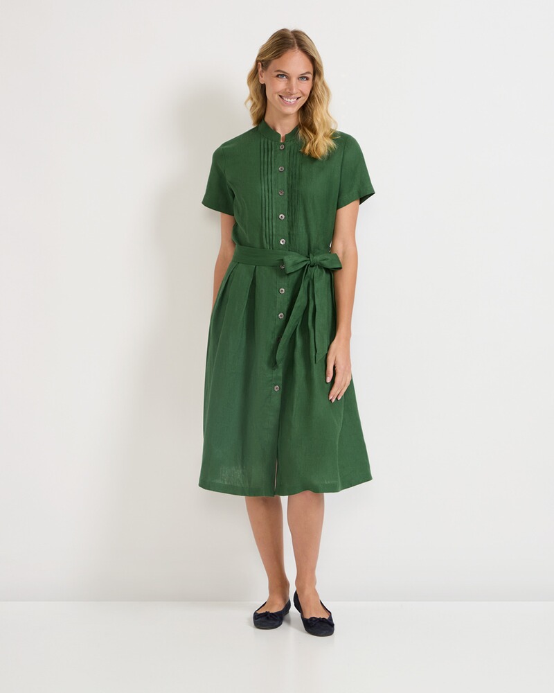 Halbarm-Kleid mit Gürtel, Luis Steindl