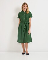 Halbarm-Kleid mit Gürtel, Luis Steindl