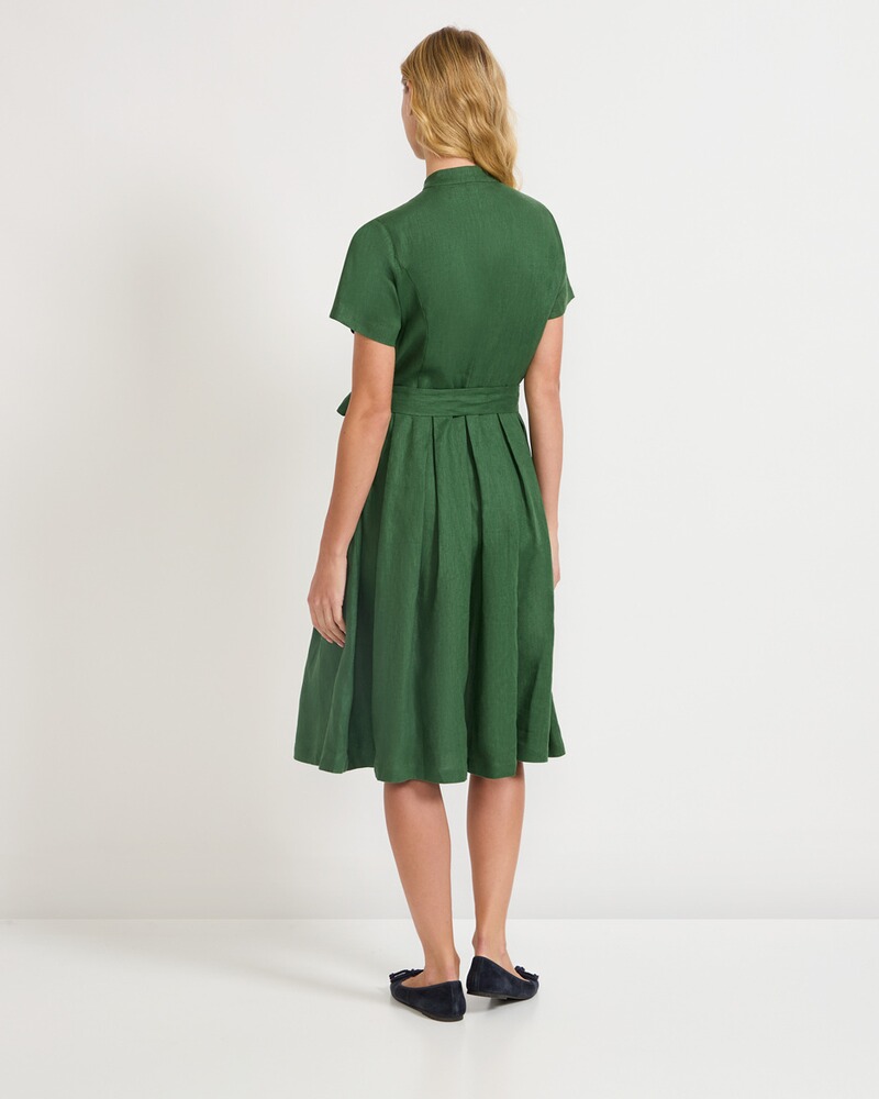 Halbarm-Kleid mit Gürtel, Luis Steindl