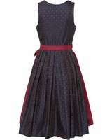 LS Dirndl motif rose bleu marine rouge, taille 34, Luis Steindl
