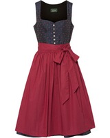 LS Dirndl motif rose bleu marine rouge, taille 34, Luis Steindl