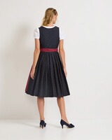 LS Dirndl motif rose bleu marine rouge, taille 34, Luis Steindl