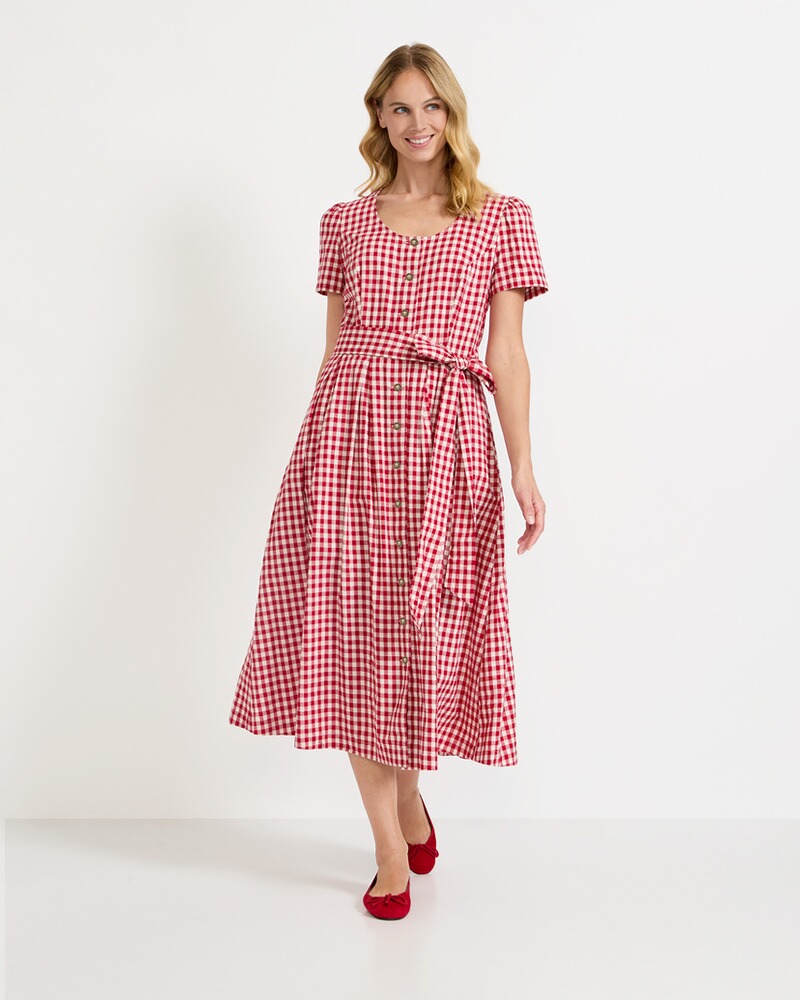 Vichykaro-Leinenkleid, Luis Steindl