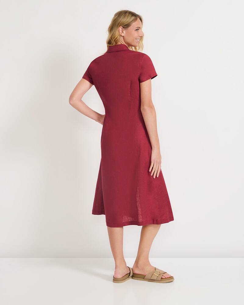 Kurzarm-Leinenkleid, Brigitte von Schönfels