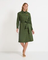 Hemdblusenkleid mit Bindegürtel, Brigitte von Schönfels