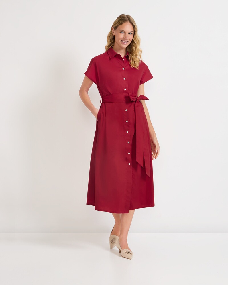 Midi-Kleid mit Stoffgürtel, HIGHMOOR