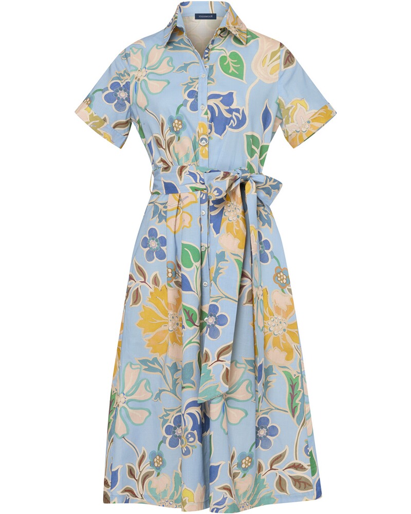Halbarm-Kleid mit Gürtel