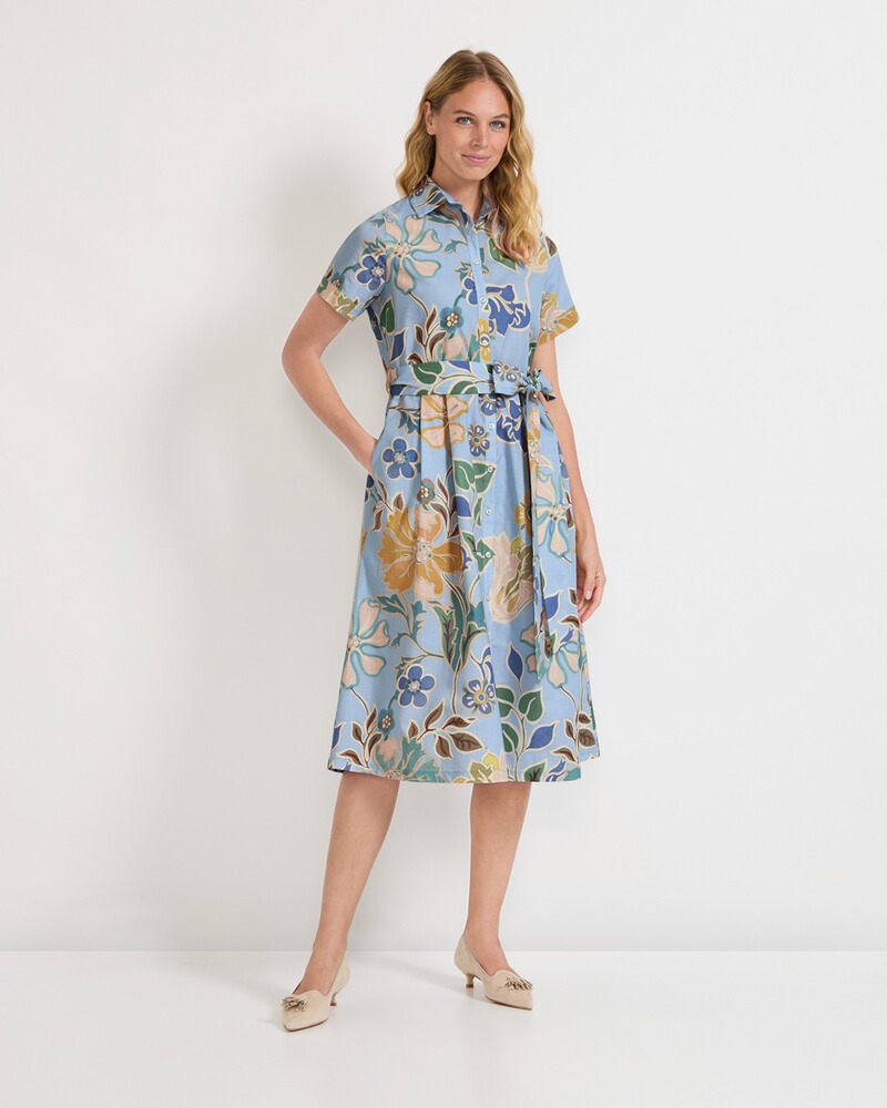 Halbarm-Kleid mit Gürtel, HIGHMOOR