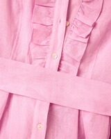 Leinenkleid mit Rüschenkante, REITMAYER