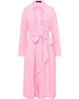 Leinenkleid mit Rüschenkante, REITMAYER