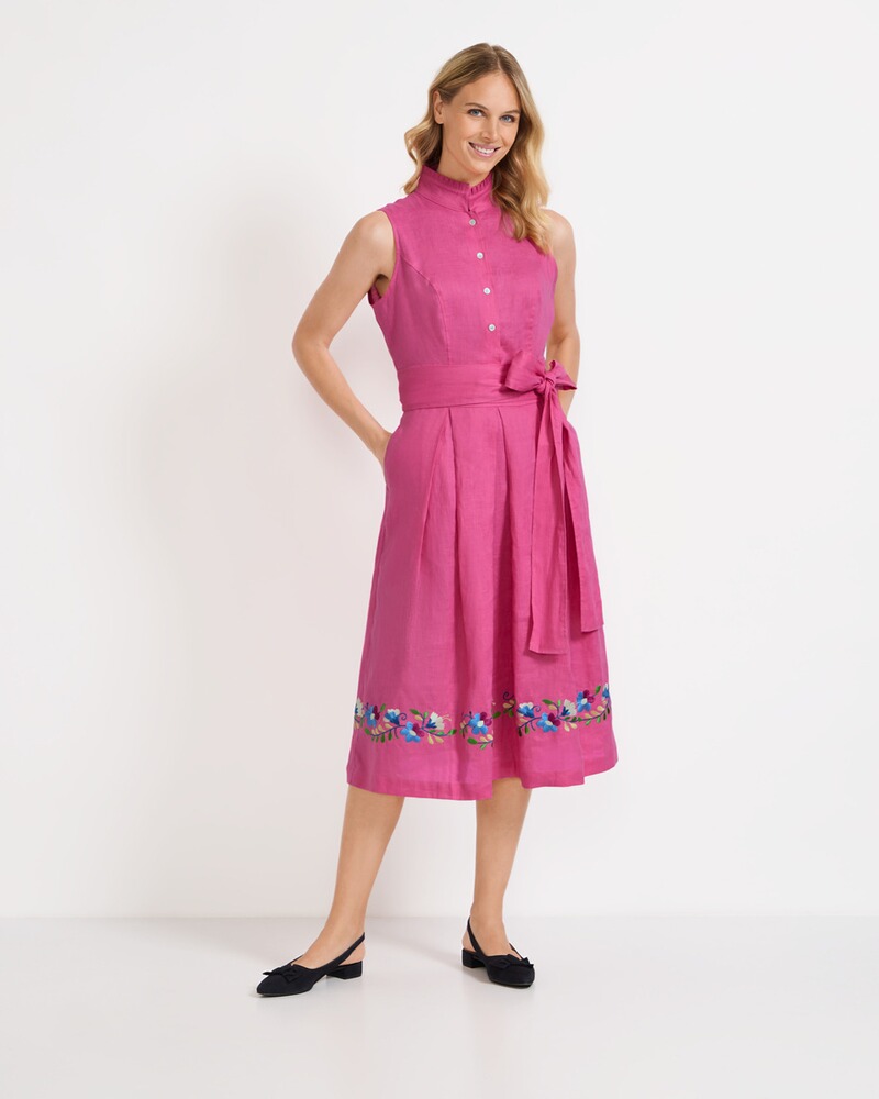Leinenkleid mit Blumen, REITMAYER