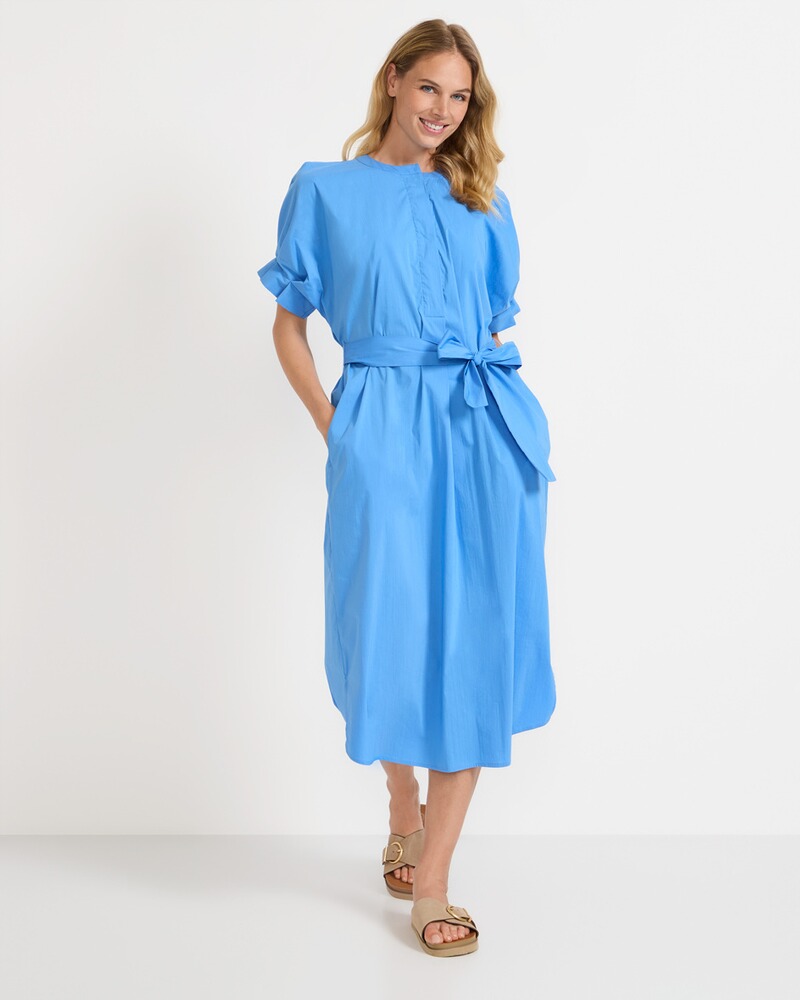 Midikleid mit Bindegürtel, White Label