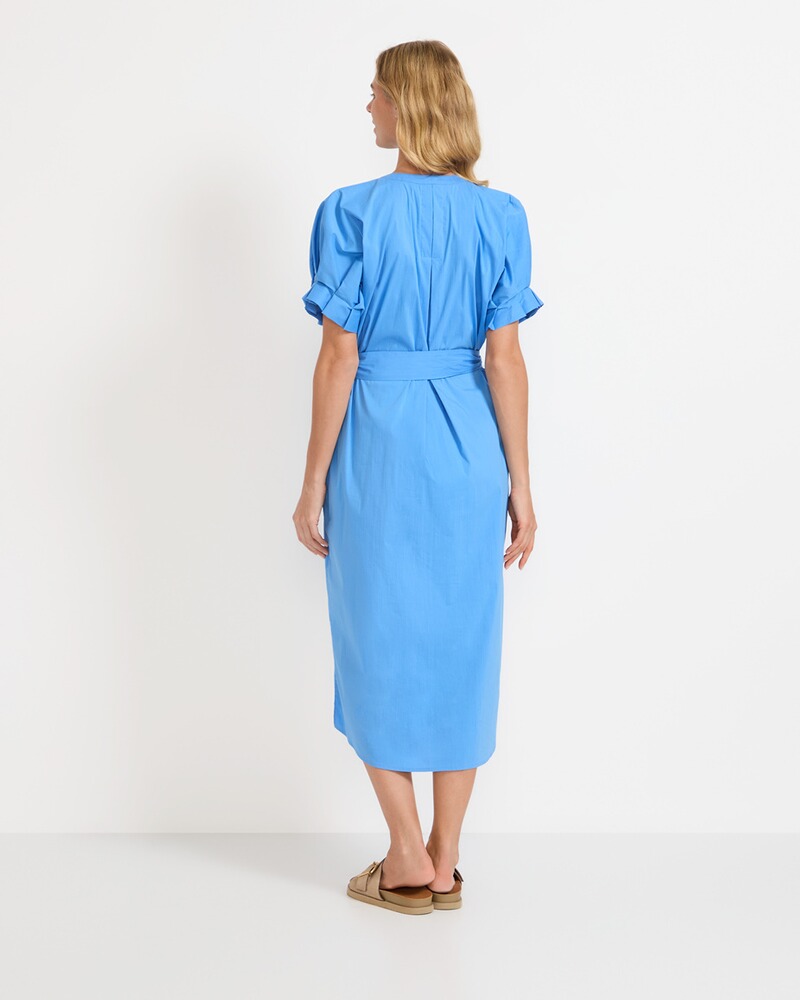Midikleid mit Bindegürtel, White Label