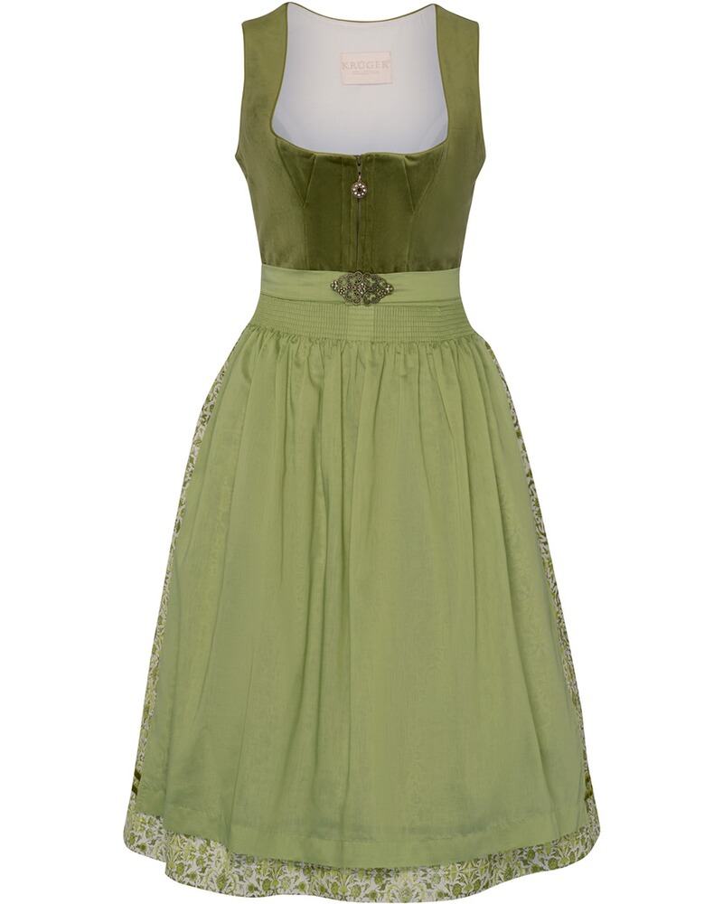 Midi Dirndl mit Samtmieder