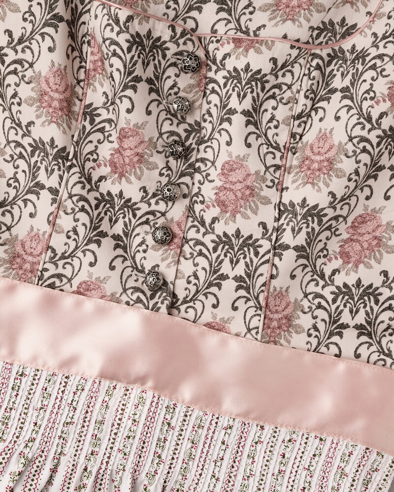 Midi Dirndl mit Rosenprint, Almsach