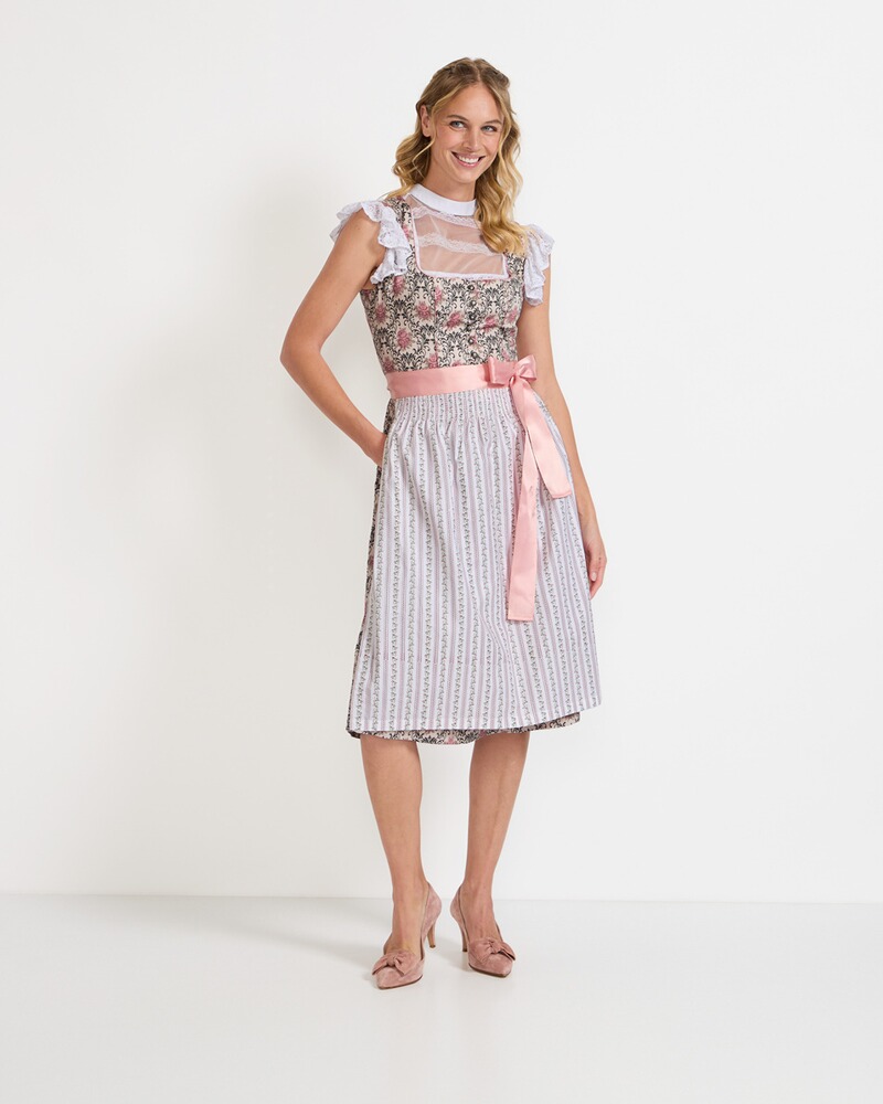 Midi Dirndl mit Rosenprint, Almsach