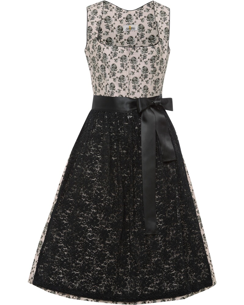 Midi Dirndl mit Rosenprint