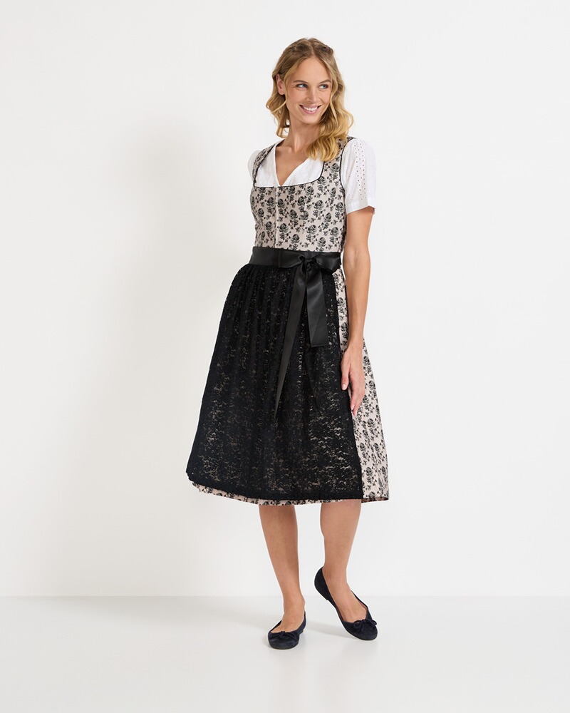 Midi Dirndl mit Rosenprint, Almsach