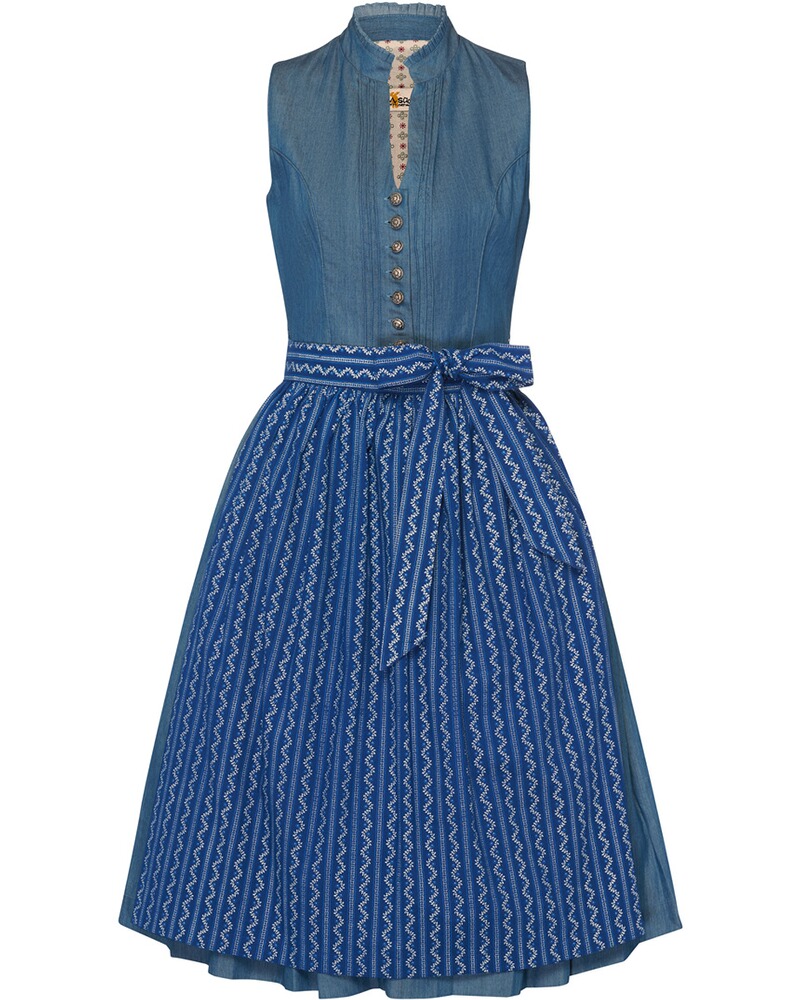 Midi Dirndl in Jeansoptik