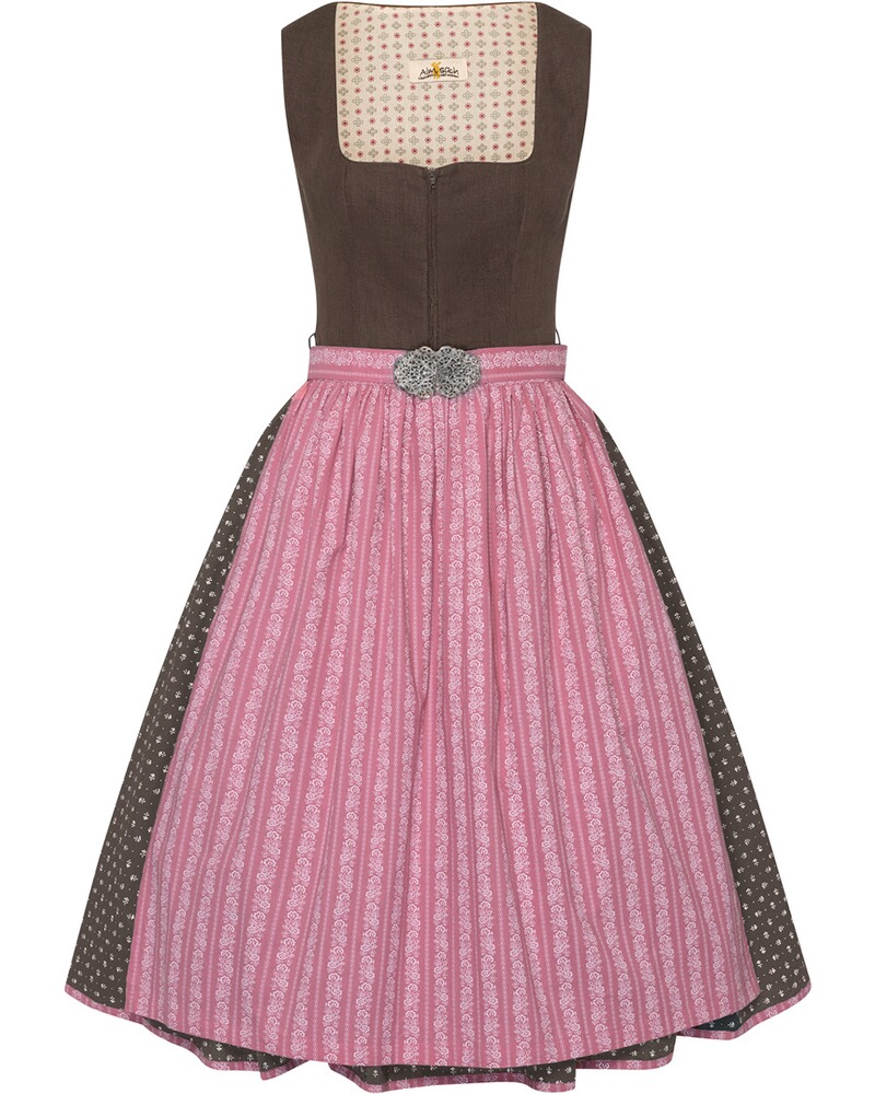 Midi Dirndl mit Reißverschluss