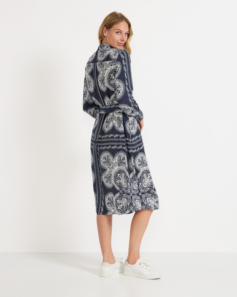 Hemdblusenkleid mit Paisley-Muster, Seidensticker
