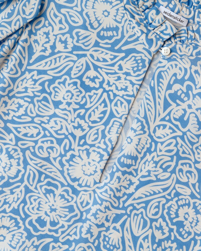 Halbarm-Kleid mit Rüschenkragen, Seidensticker