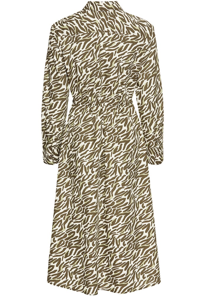 Hemdblusenkleid mit Kordel, camel active